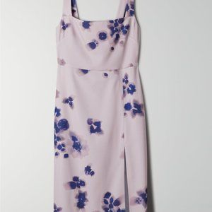 Babaton 90s Slit dress purple floral size 4
